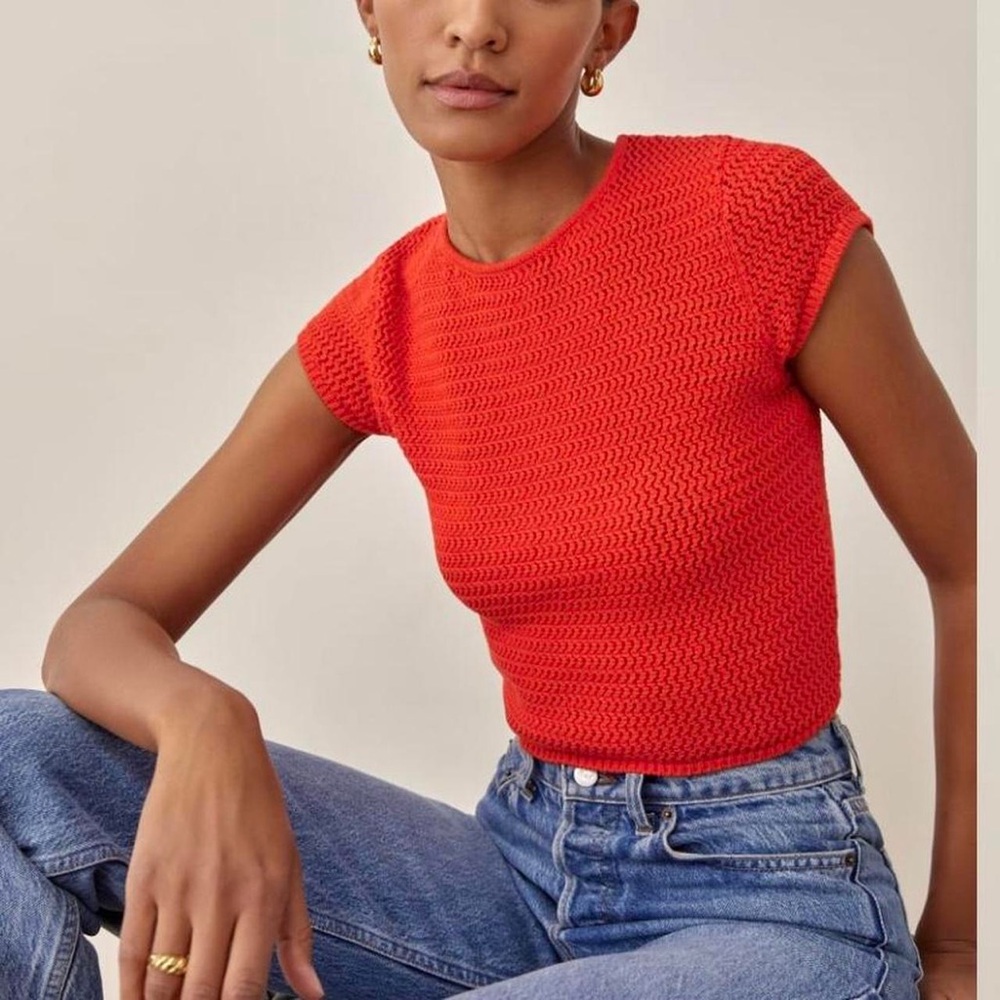 Reformation Grappa Open Knit Sweater